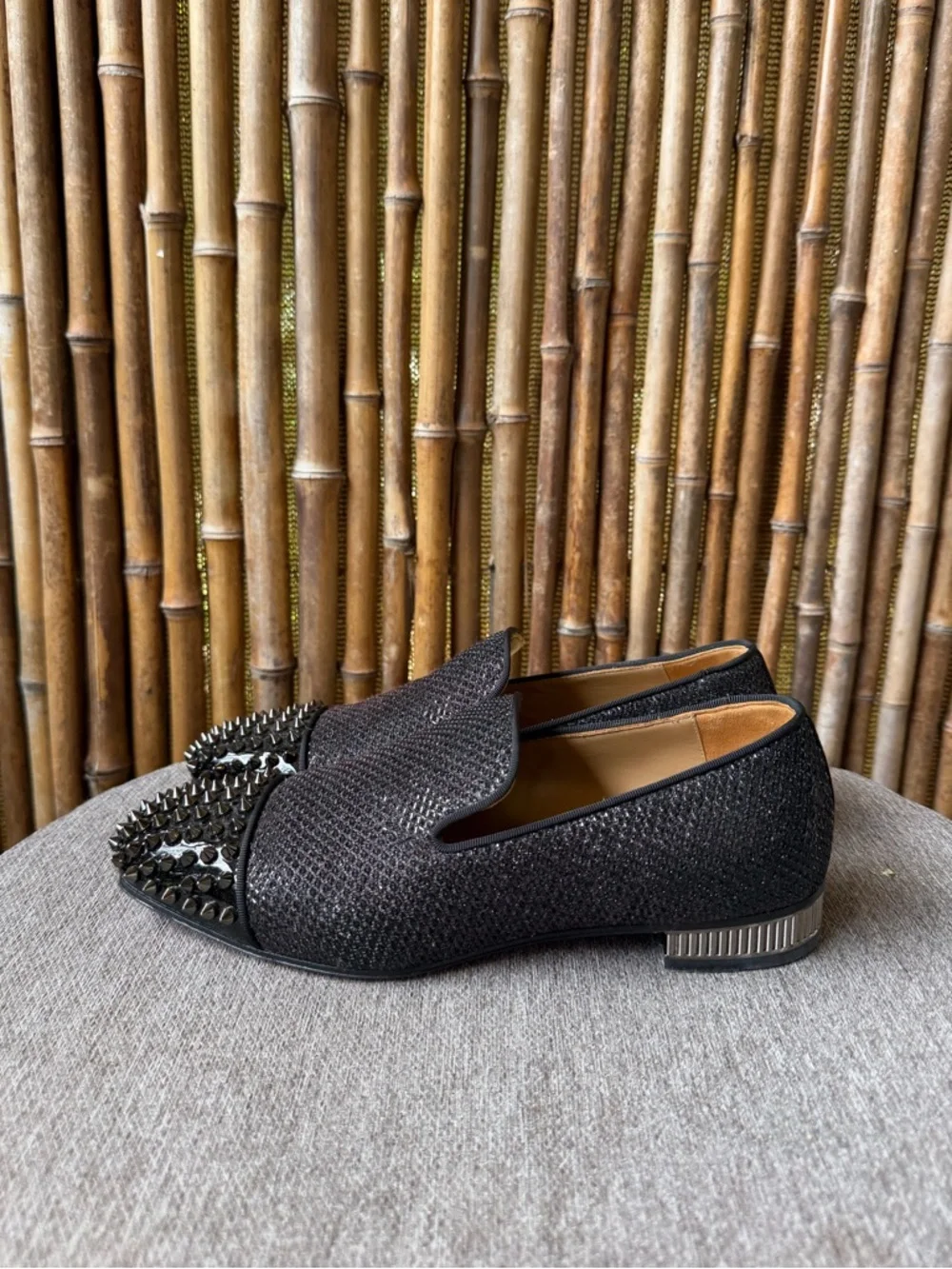 CHRISTIAN LOUBOUTIN men’s spiked loafers
